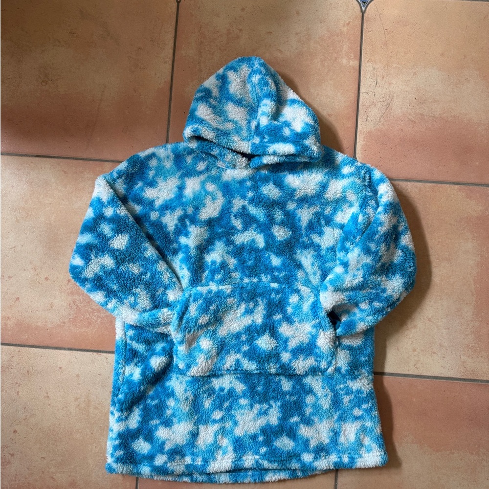 Cat & Jack Blue and White Fleece Hoodie